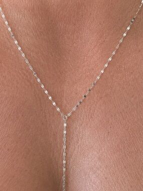 Real 14K White Gold Marquise Necklace  | Fine Jewelry Celebrity Stylist Curated